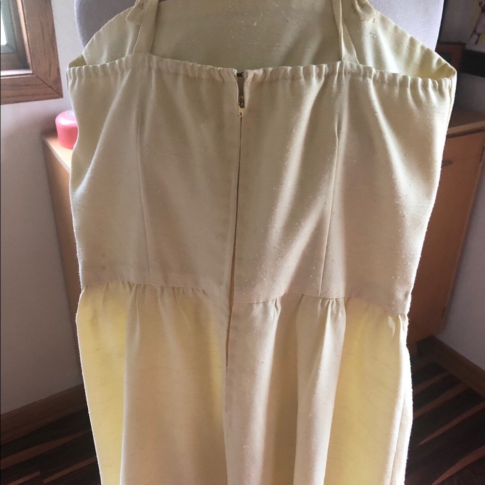 SOLD Vintage 1950s Style Dress Yellow Sundress S M - Picture 6 of 6